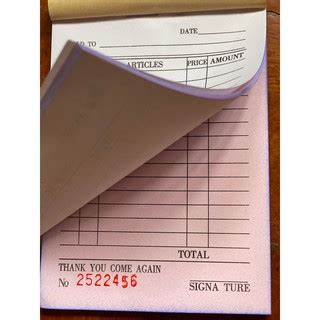 ORDER SLIP List Carbonless Receipt Resibo With Carbon/Receipt Paper ...