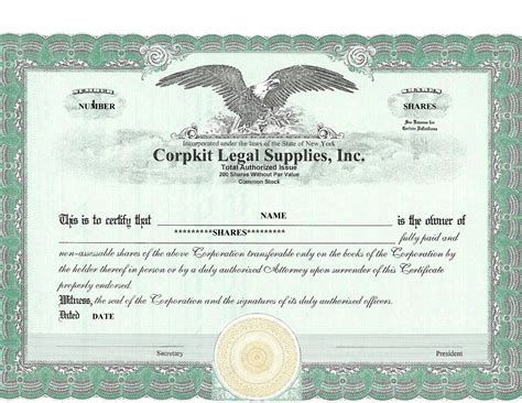 Explore Our Printable Common Stock Certificate Template | Certificate ...