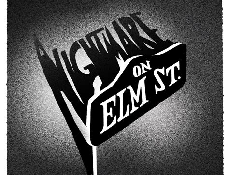 "A Nightmare on Elm Street" - Horror Typographic Series by Keith ...