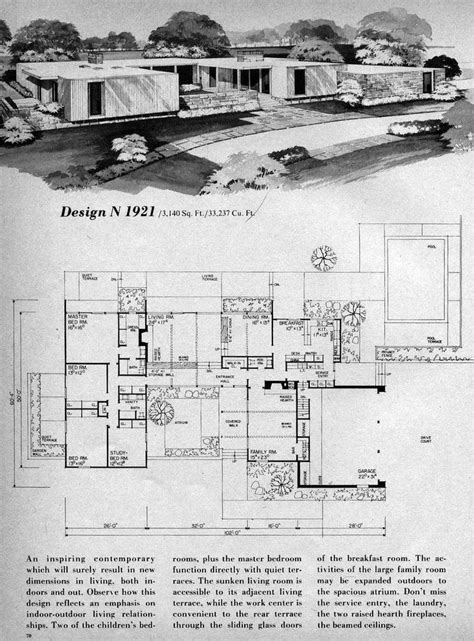 Pin by ida quinnie on Mid-century modern | Modern floor plans, Mid ...