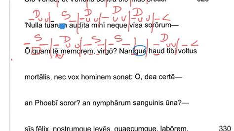 Aeneid 1 Dactylic Hexameter Scansion - YouTube