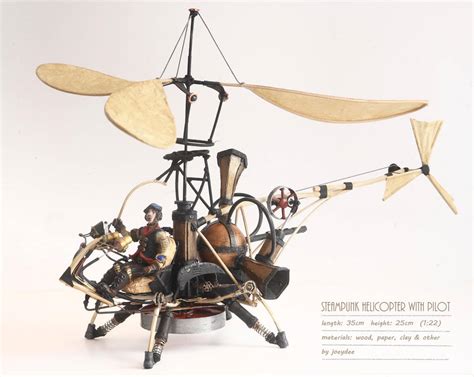 Steampunk Helicopter with Pilot by joeydee-artworks on DeviantArt