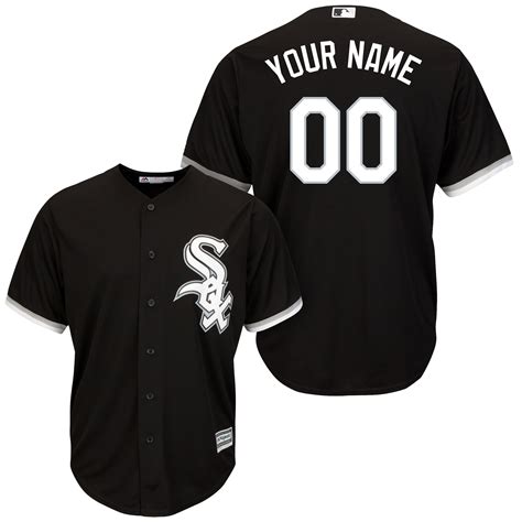 Majestic Chicago White Sox Black Cool Base Custom Jersey