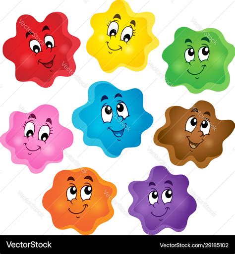 Cartoon color shapes collection Royalty Free Vector Image