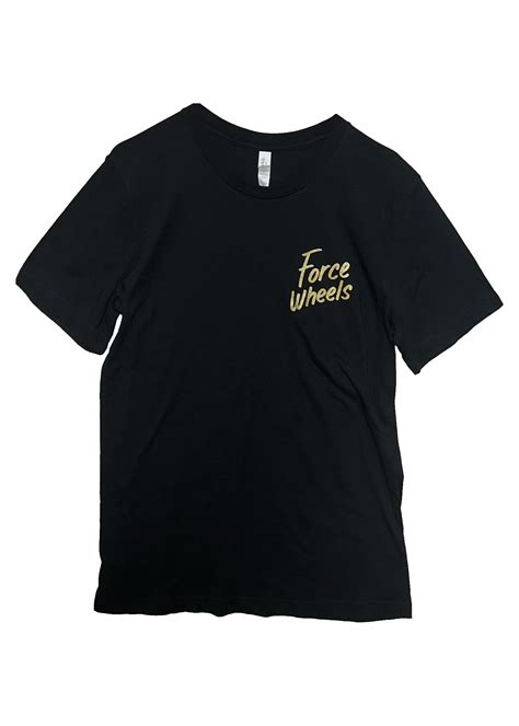 Force Wheels - Logo T-Shirt - Black/Gold - Hilltop Skateshop