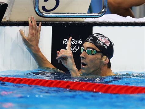 2016 Rio Olympics: Michael Phelps Finger Wags After Winning Race ...