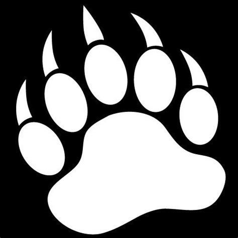 Amazon.com: GRIZZLY BEAR PAW PRINT - Vinyl Decal Sticker 5" WHITE