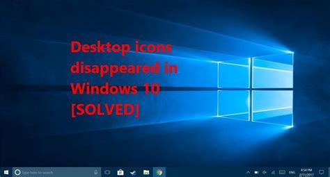 Show desktop icons windows 10