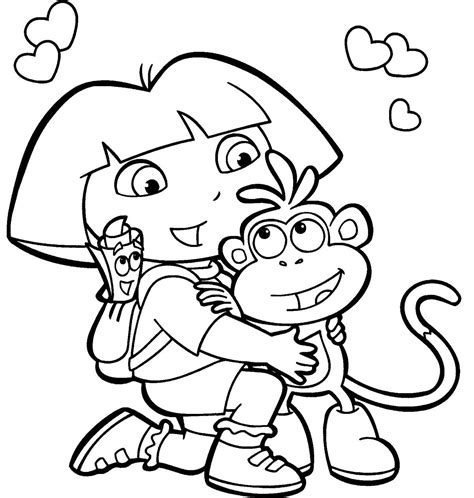 dora coloring pages | Only Coloring Pages | Cartoon coloring pages ...