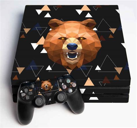 Vinil Skin para PS4 Urso geométrico ps4 - TenStickers