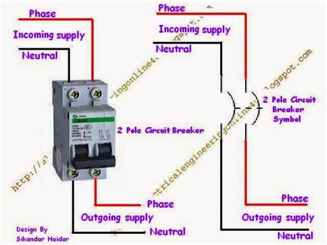 How to wire a Double Pole MCB Circuit Breaker - Electrical Online 4u ...