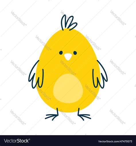 Chicken animal oval shape geometry math character Vector Image