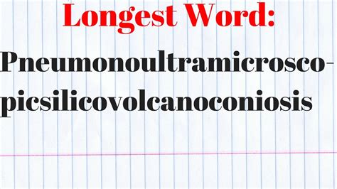 Longest Word In English : Reading The Longest English Word (190,000 ...