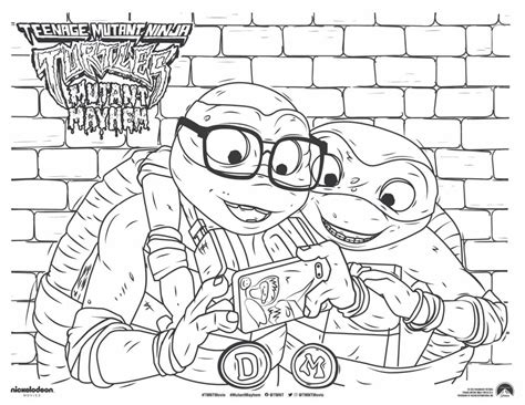 Ninja Turtle Michelangelo Coloring Page