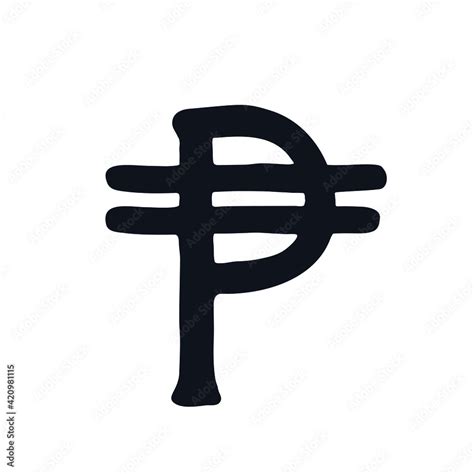 Philippines peso doodle icon logo sign Money symbol Stock Vector ...