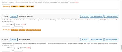 Solved Use Taylor's Inequality to determine the number of | Chegg.com