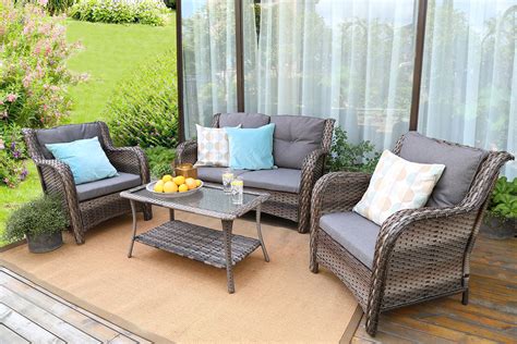 Grey Wicker Outdoor Furniture Sets : Add grey wicker furniture to your ...