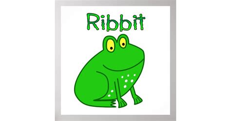 Frog Ribbit Poster | Zazzle