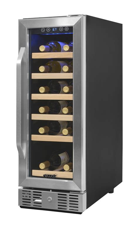 Newair | 19 Bottle Wine Cooler Fridge |12" Tempered Glass Door Wine ...