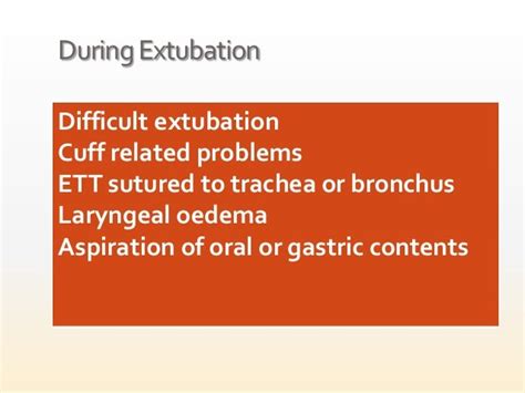 Complications of intubation