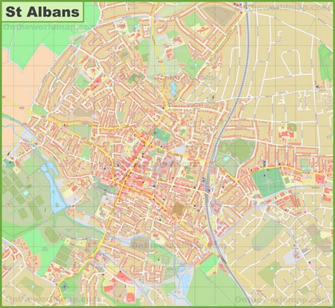 Detailed map of St Albans - Ontheworldmap.com