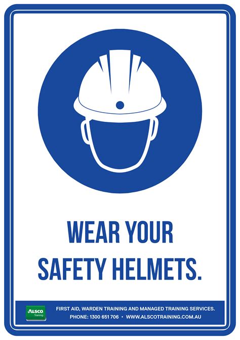 Wear Safety Helmet Sign