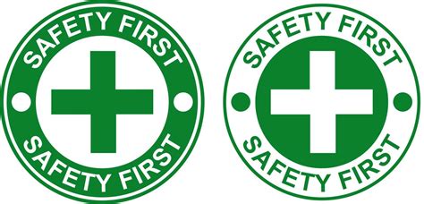 safety first signage logo design printable sign for safely at workplace ...