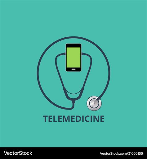 Telemedicine icon logo doctor online concept sign Vector Image