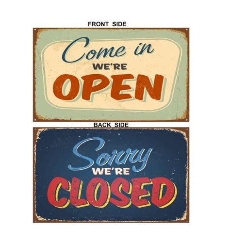 Open Closed Sign: Come In We're Open Sign - Sorry We're Closed Sign ...