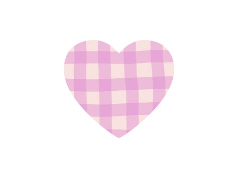 Plaid Pastel Heart Clipart Pink #2 Graphic by f33ls design · Creative ...