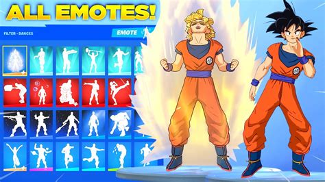 GOKU SKIN Showcase with All Fortnite Dances & Emotes! (Fortnite x ...