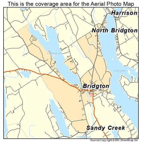 Aerial Photography Map of Bridgton, ME Maine