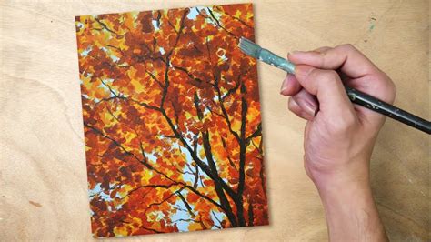 Lovely Fall Acrylic Painting For Beginners