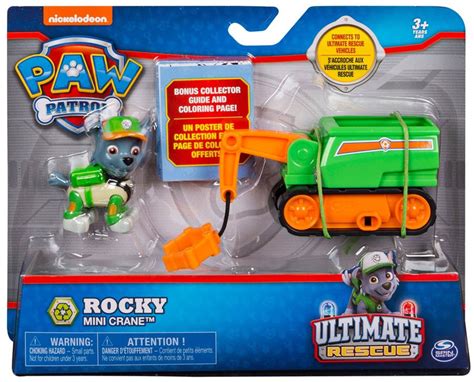 Paw Patrol Ultimate Rescue Rocky Mini Crane Vehicle Figure Spin Master ...