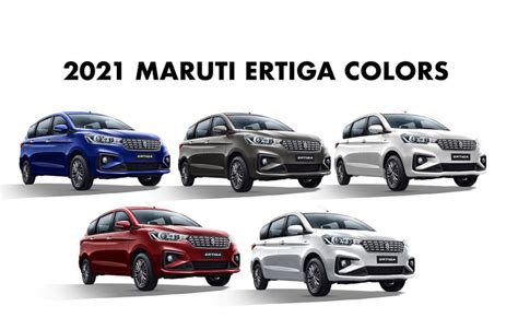 2021 Maruti Ertiga Colors: Blue, Grey, White, Red, Silver - GaadiKey