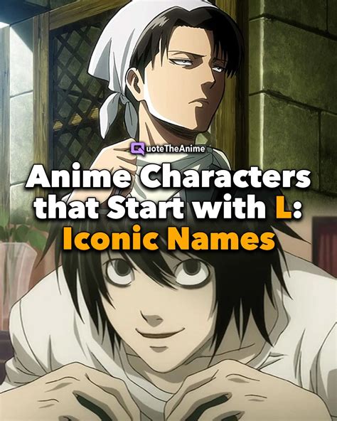 Have you ever wondered whose anime characters start with the letter L ...