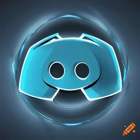 Futuristic discord profile picture with light blue accents on Craiyon