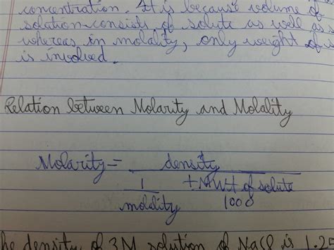 Is this formula for the relationship between molarity and molality ...