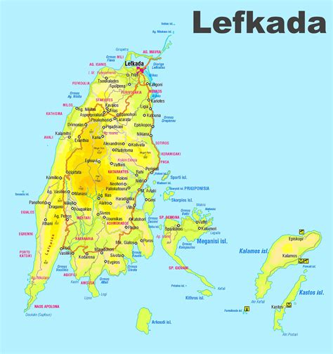 Lefkada travel map - Ontheworldmap.com