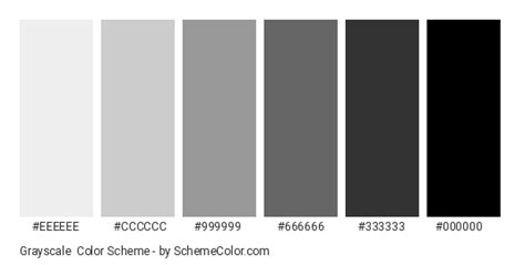 Grayscale Color Scheme » Black » SchemeColor.com