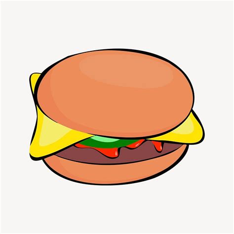 Cheeseburger clipart, fast food illustration | Free PSD - rawpixel