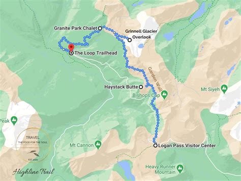 Highline Trail Glacier National Park Map