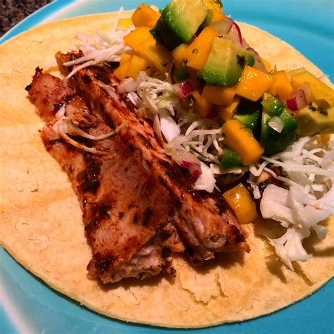 Mahi Mahi Fish Tacos with Mango Avocado Salsa | Finding The Weigh