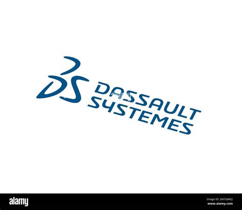 Dassault Systemes, rotated logo, white background B Stock Photo - Alamy