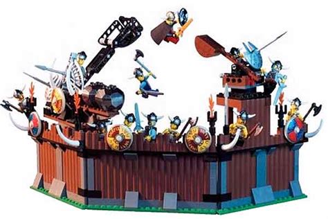 Lego Viking Fortress Against The Fafnir Dragon And Castle Set #7019 ...