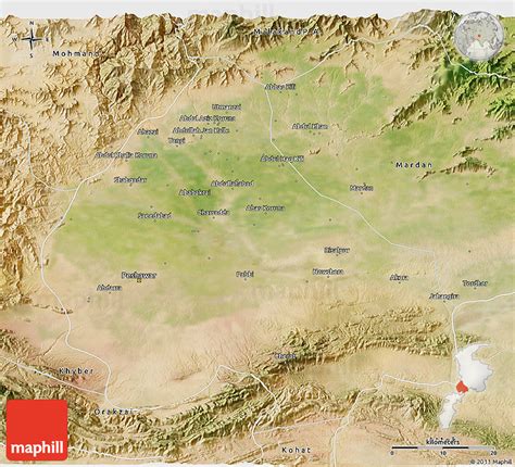 Satellite 3D Map of Peshawar