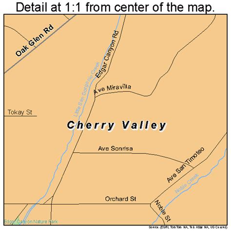 Cherry Valley California Street Map 0612916