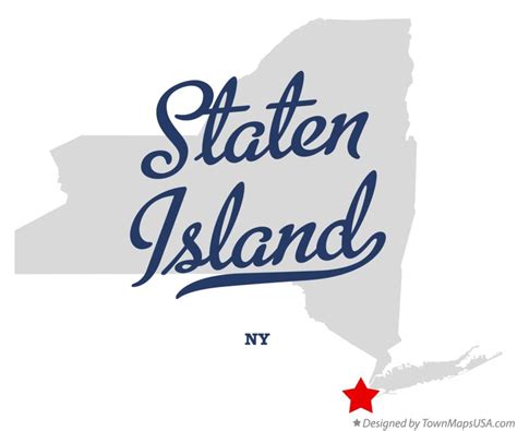 Map of Staten Island, NY, New York