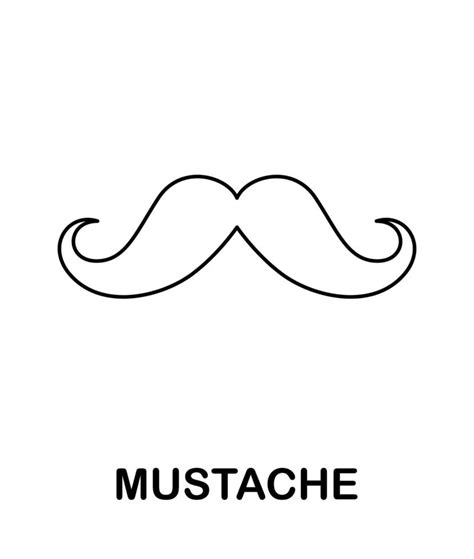 Coloring page with Mustache for kids 9760031 Vector Art at Vecteezy