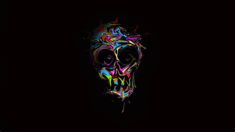 3840x2160 Resolution Colorful Skull Art 4K Wallpaper - Wallpapers Den